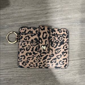 Chic Leopard‎ Print Card Holder with Keyring